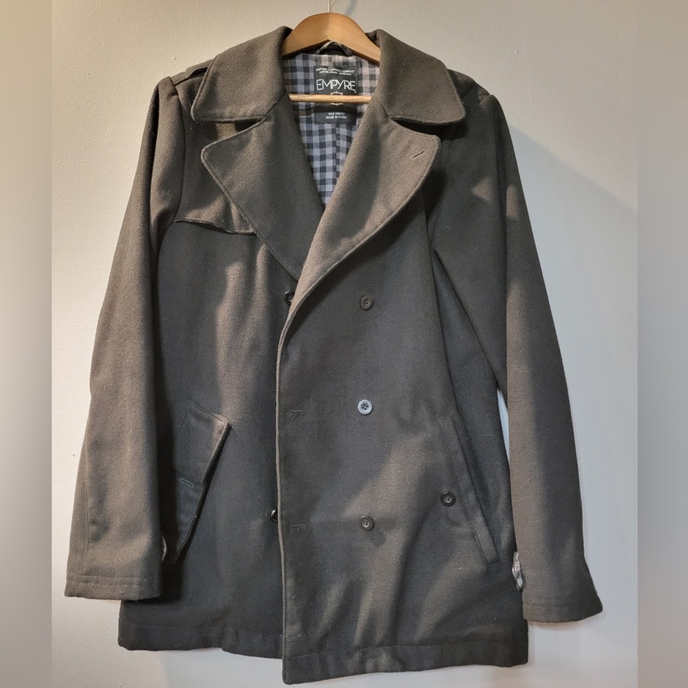 Empyre Clothing Company Zumiez Wool Blend Double Breasted Peacoat | Size Small